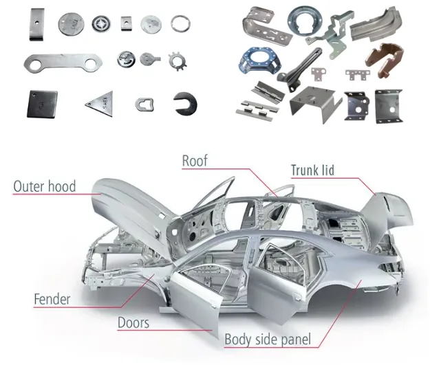 Automotive parts application for pneumatic punching machine