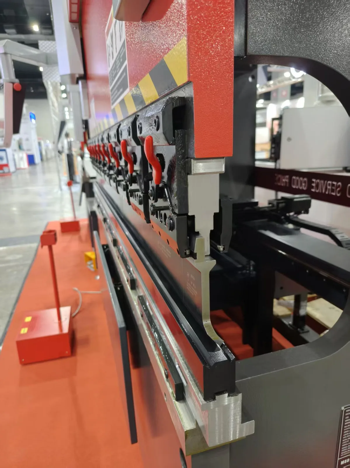 CNC press brake bending clamp detail for sheet metal fabrication