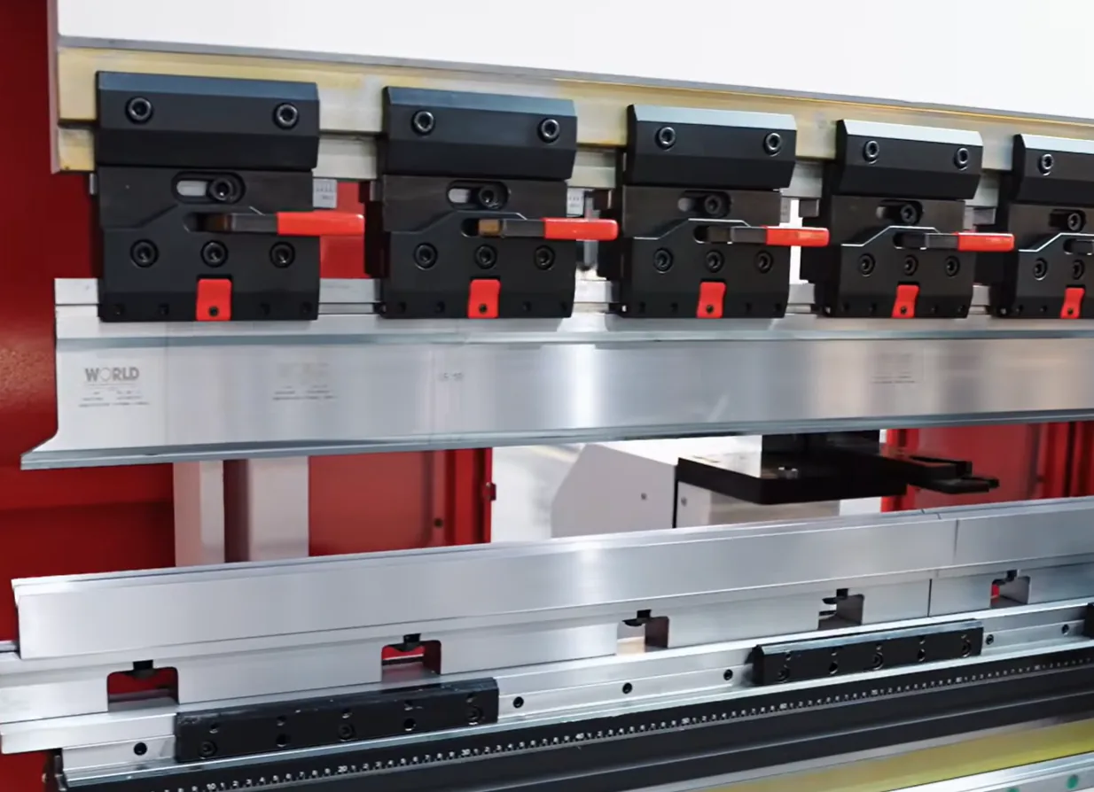 YRS press brake manual upper tool clamping system