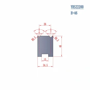 YRS22200 H46 V4 V7 European press brake die technical drawing for CNC sheet metal bending