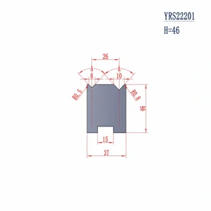 YRS22201 H=46 V6-V10 A=88°,85° European Press Brake Dies